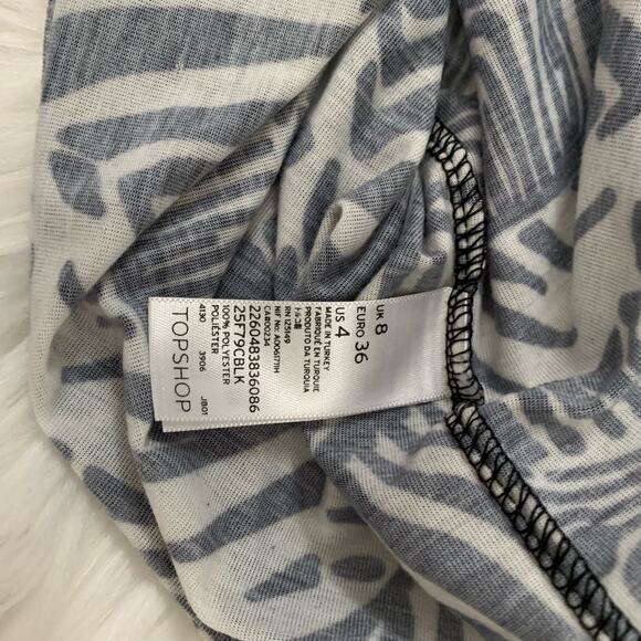 JW Anderson x Topshop black and white zebra print crewneck tee - Picture 6 of 7